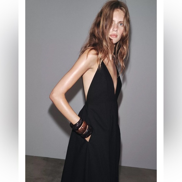 Zara Black Strappy Maxi Dress - Picture 3 of 10